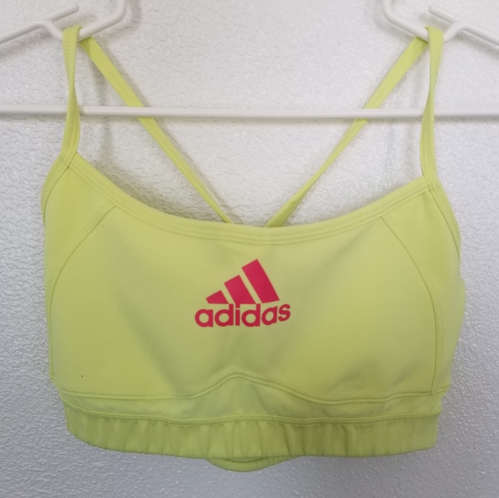 Adidas Climalite Neon Strappy Sports Bra Small